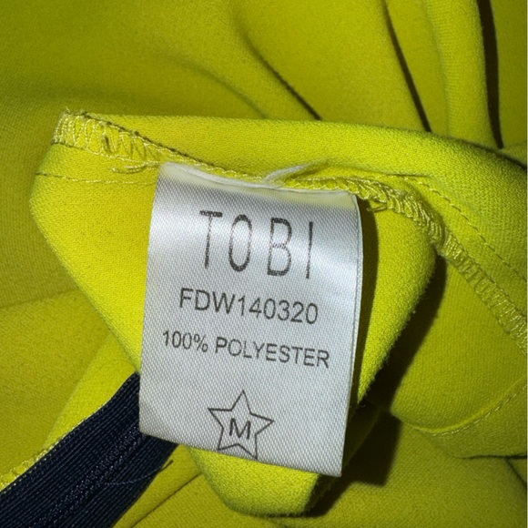 TOBI Dark blue & Lime green block sheath dress with short sleeves, Size Medium - Picture 11 of 15